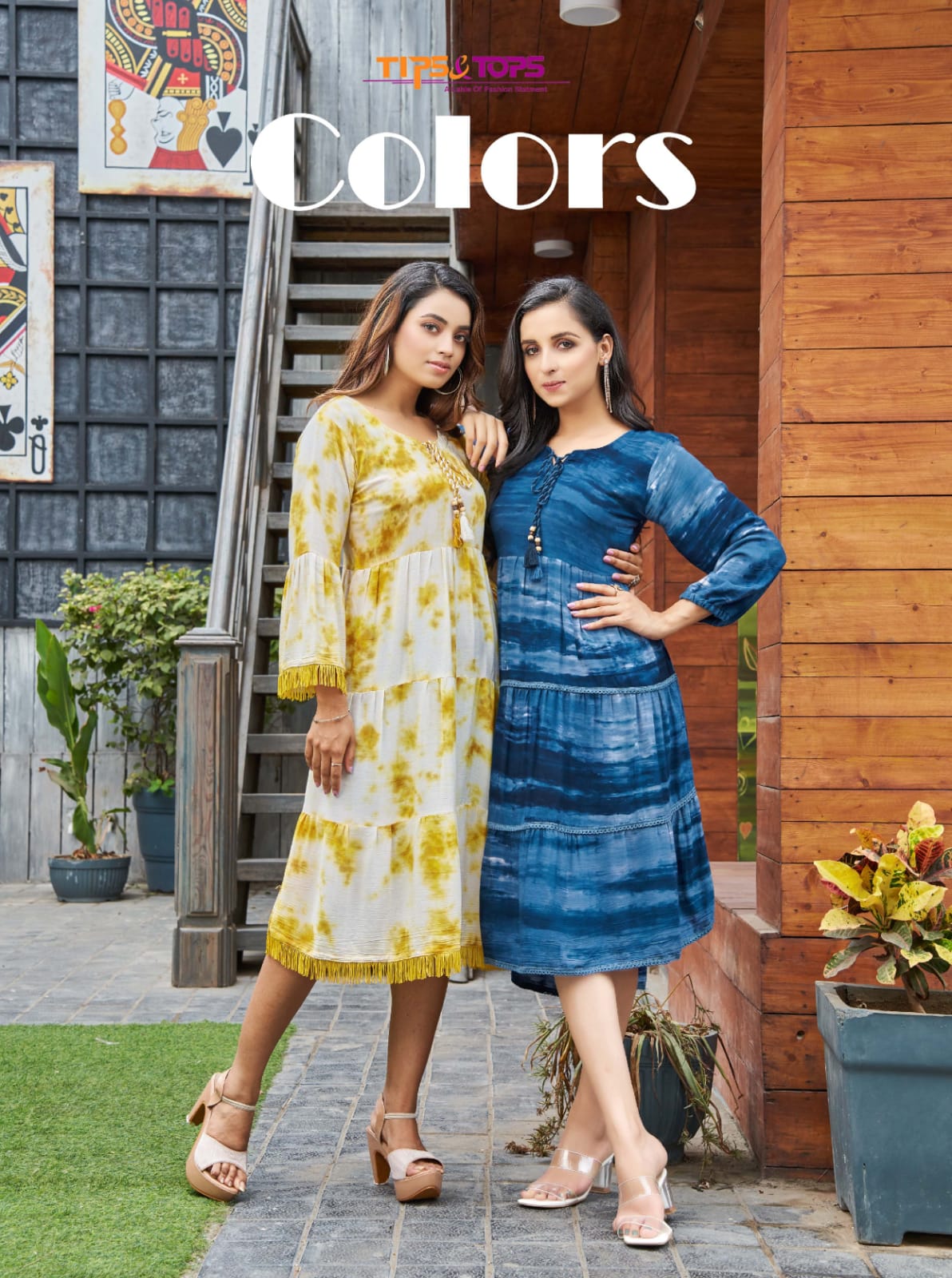 TIPS TOPS COLORS Fancy Printed Rayon Designer Ethnic Wear Kurti Collection